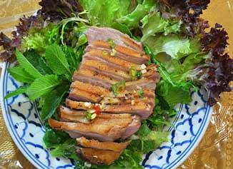 Thai warm duck salad