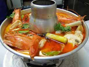 Thai spicy and sour seafood soup